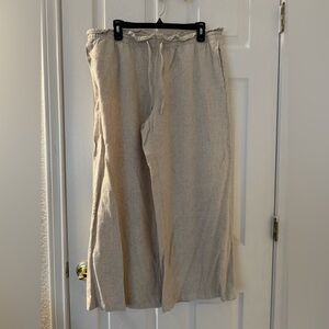 H&M Tan Linen-Blend Pants
